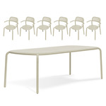 Toni Tablo Outdoor Dining Table and Chairs Set - Desert