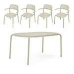 Toni Tavolo Outdoor Dining Table and Chairs Set - Desert