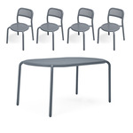 Toni Tavolo Outdoor Dining Table and Chairs Set - Elephant