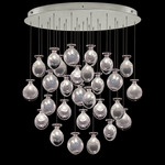 Essence Round Multi Light Pendant - Silver Leaf / Silver Jasmine