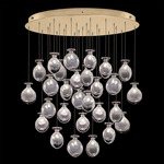 Essence Round Multi Light Pendant - Gold Leaf / Silver Jasmine