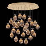 Essence Round Multi Light Pendant - Gold Leaf / Gold Jasmine