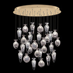 Essence Mixed Multi Light Pendant - Gold Leaf / Silver Jasmine / Saffron Mix