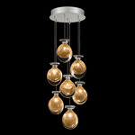 Essence Round Multi Light Pendant - Silver Leaf / Gold Jasmine