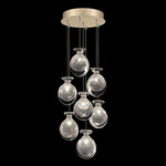 Essence Round Multi Light Pendant - Gold Leaf / Silver Jasmine