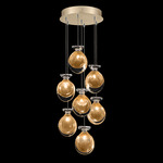 Essence Round Multi Light Pendant - Gold Leaf / Gold Jasmine