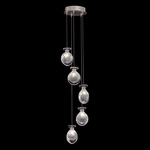 Essence Round Multi Light Pendant - Silver Leaf / Silver Jasmine
