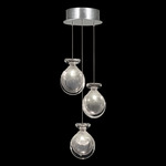 Essence Round Multi Light Pendant - Silver Leaf / Silver Jasmine