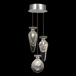 Essence Mixed Multi Light Pendant - Silver Leaf / Silver Jasmine / Saffron Mix