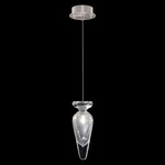 Essence Teardrop Pendant - Silver Leaf / Silver Saffron
