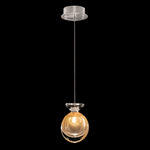 Essence Round Pendant - Silver Leaf / Gold Jasmine