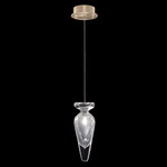 Essence Teardrop Pendant - Gold Leaf / Silver Saffron