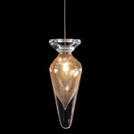 Essence Teardrop Pendant - Gold Leaf / Gold Saffron