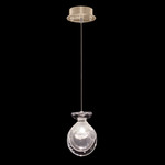 Essence Round Pendant - Gold Leaf / Silver Jasmine