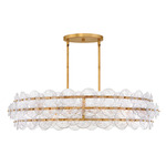 Rene Drum Chandelier - Brass / Clear