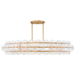 Rene Drum Chandelier - Brass / Clear