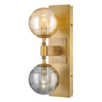 Oberon Wall Sconce - Heritage Brass / Multicolor