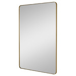 Planer Rectangular Mirror - Burnished Brass / Mirror