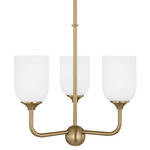 Emile Chandelier - Satin Bronze / Etched White