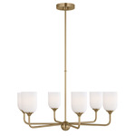 Emile Chandelier - Satin Bronze / Etched White