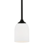 Emile Pendant - Midnight Black / Etched White