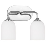 Emile Bathroom Vanity Light - Chrome / Etched White