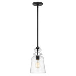 Kea Pendant - Midnight Black / Clear Seeded