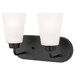 Kerrville Bathroom Vanity Light - Midnight Black / Satin Etched