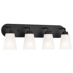 Kerrville Bathroom Vanity Light - Midnight Black / Satin Etched