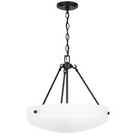 Kerrville Uplight Pendant - Midnight Black / Satin Etched