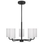 Rhett Chandelier - Midnight Black / Clear / White