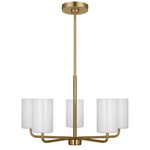 Rhett Chandelier - Satin Bronze / Clear / White