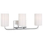 Rhett Bathroom Vanity Light - Chrome / Clear / White