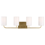 Rhett Bathroom Vanity Light - Satin Bronze / Clear / White