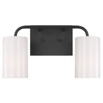 Rhett Bathroom Vanity Light - Midnight Black / Clear / White