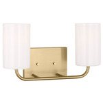 Rhett Bathroom Vanity Light - Satin Bronze / Clear / White