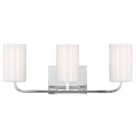 Rhett Bathroom Vanity Light - Chrome / Clear / White