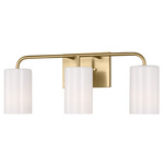 Rhett Bathroom Vanity Light - Satin Bronze / Clear / White