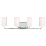 Rhett Bathroom Vanity Light - Chrome / Clear / White