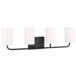 Rhett Bathroom Vanity Light - Midnight Black / Clear / White