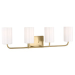 Rhett Bathroom Vanity Light - Satin Bronze / Clear / White