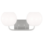 Rory Bathroom Vanity Light - Brushed Steel / Opal