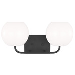 Rory Bathroom Vanity Light - Midnight Black / Opal