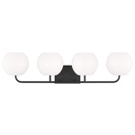 Rory Bathroom Vanity Light - Midnight Black / Opal