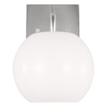 Rory Wall Sconce - Brushed Steel / Opal