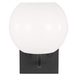 Rory Wall Sconce - Midnight Black / Opal