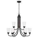 Seville Chandelier - Midnight Black / White