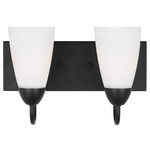 Seville Bathroom Vanity Light - Midnight Black / Etched White