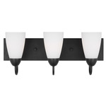 Seville Bathroom Vanity Light - Midnight Black / Etched White