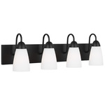 Seville Bathroom Vanity Light - Midnight Black / Etched White